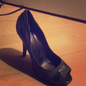 Grey suede Maurice’s heels